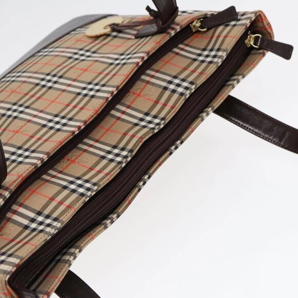 BURBERRY Nova Check Tote Bag Canvas Beige Auth am6828AV - Picture 7 of 15